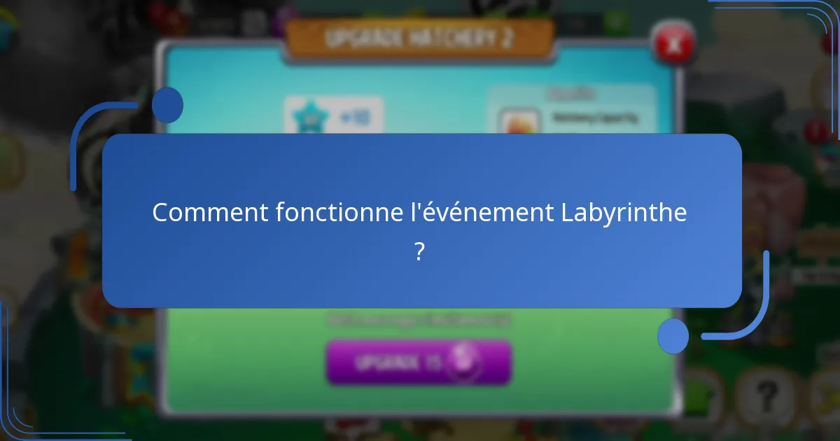 Quelles récompenses spéciales sont disponibles pendant l’événement Labyrinthe ?